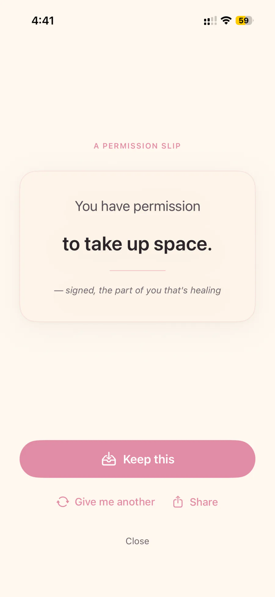 Settle Space breathing