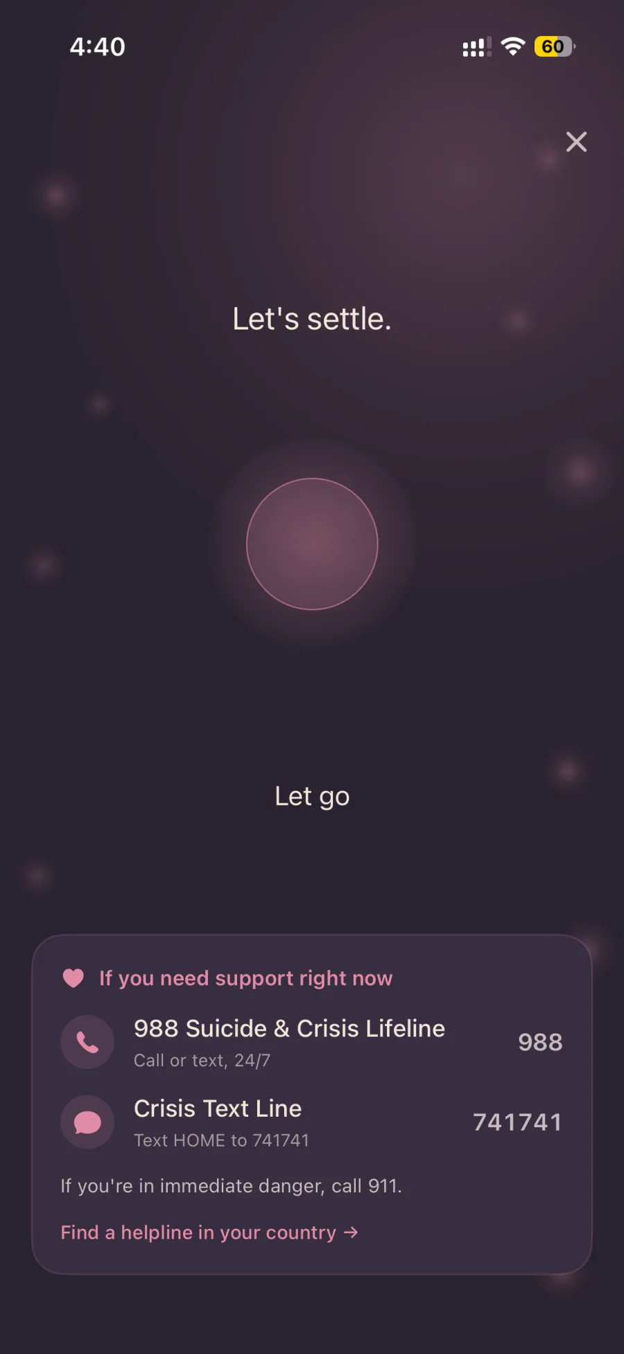 Settle Space: a slow breathing practice